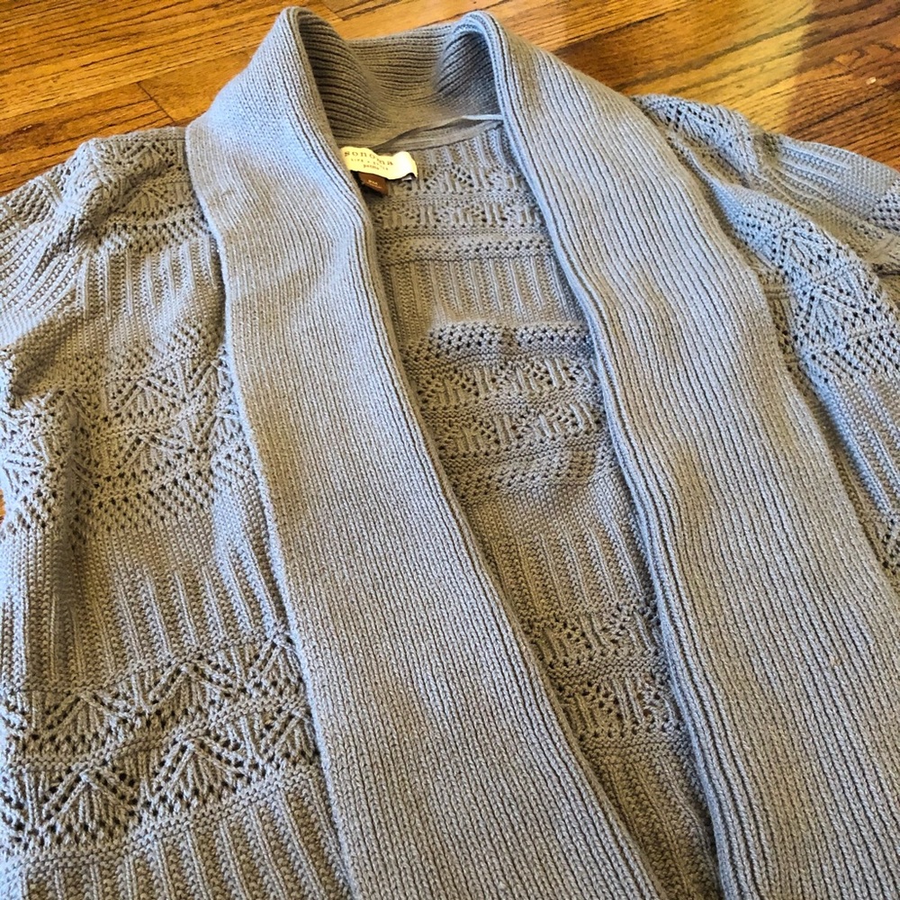 Sonoma Gray Lace Cardigan PM